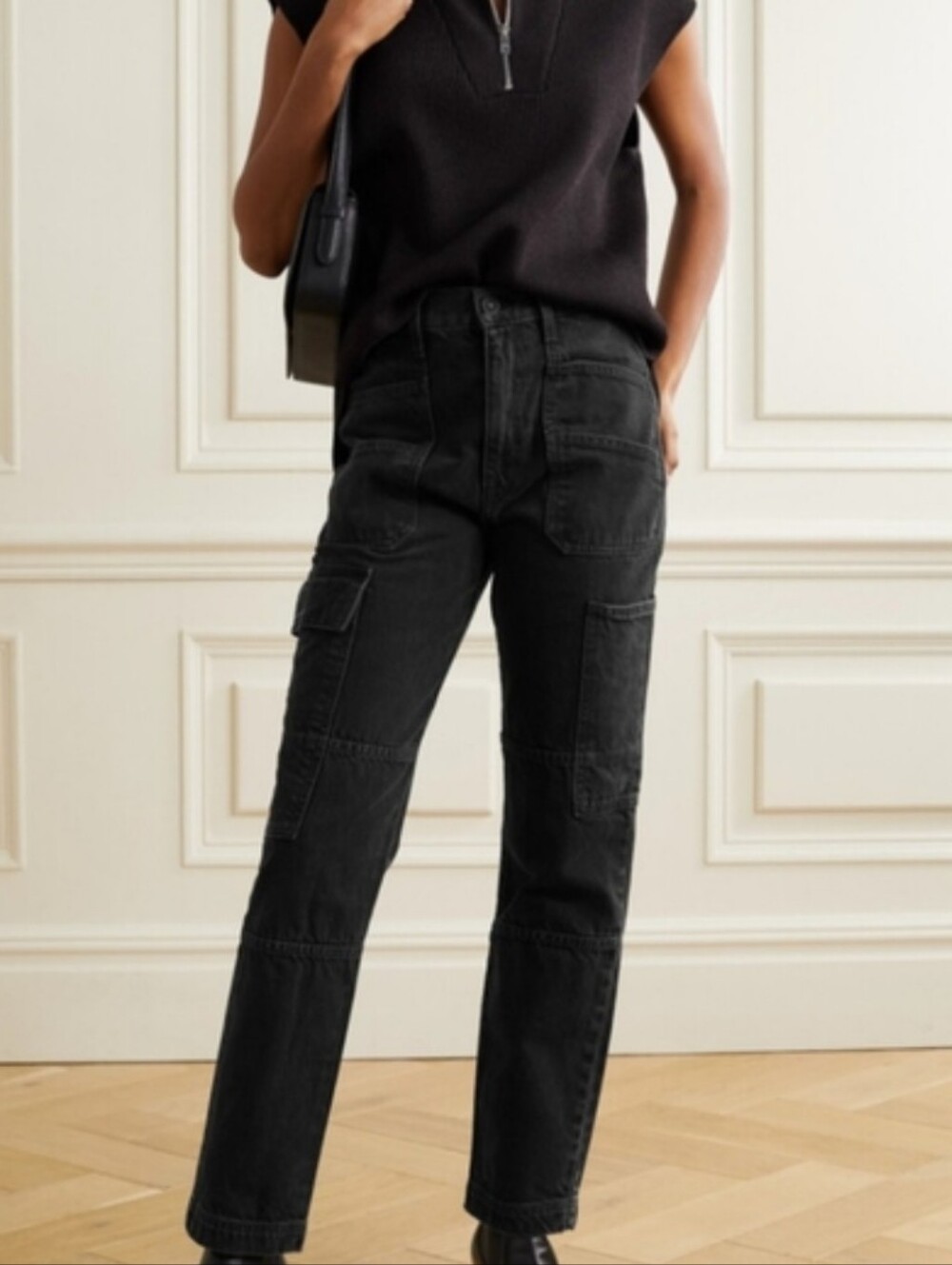 Slvrlake Savior Cargo Denim In Black